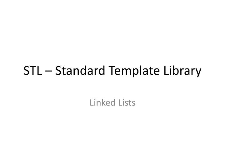 stl standard template library