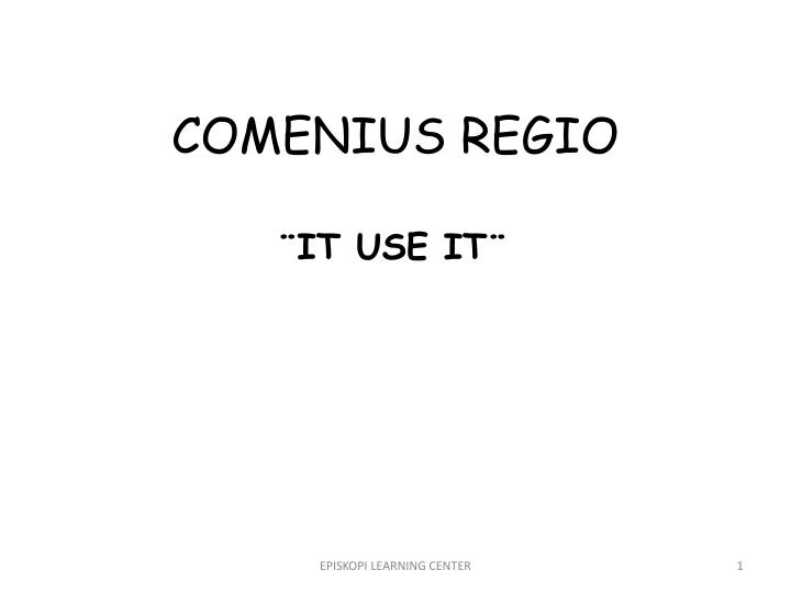 comenius regio
