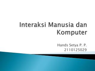 interaksi manusia dan komputer