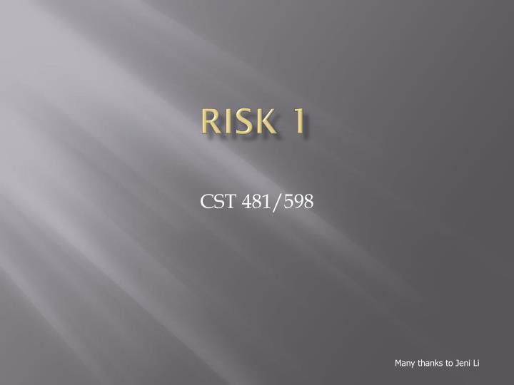 risk 1