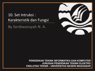 10 set intruksi karakteristik dan fungsi