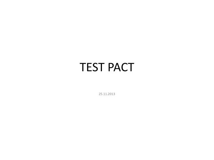 test pact