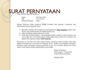 surat pernyataan