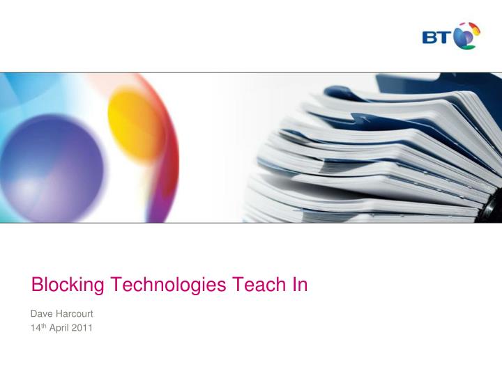blocking technologies teach in