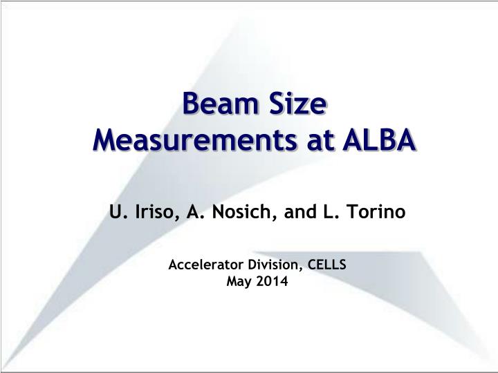 u iriso a nosich and l torino accelerator division cells may 2014