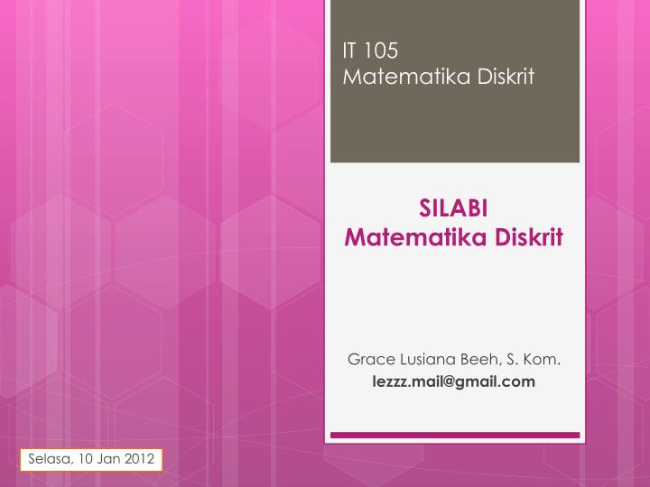 PPT - IT 105 Matematika Diskrit PowerPoint Presentation, Free Download ...