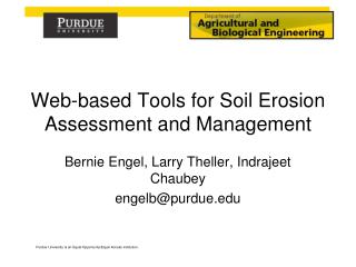 Web-based Tools for Soil Erosion Assessment and Management