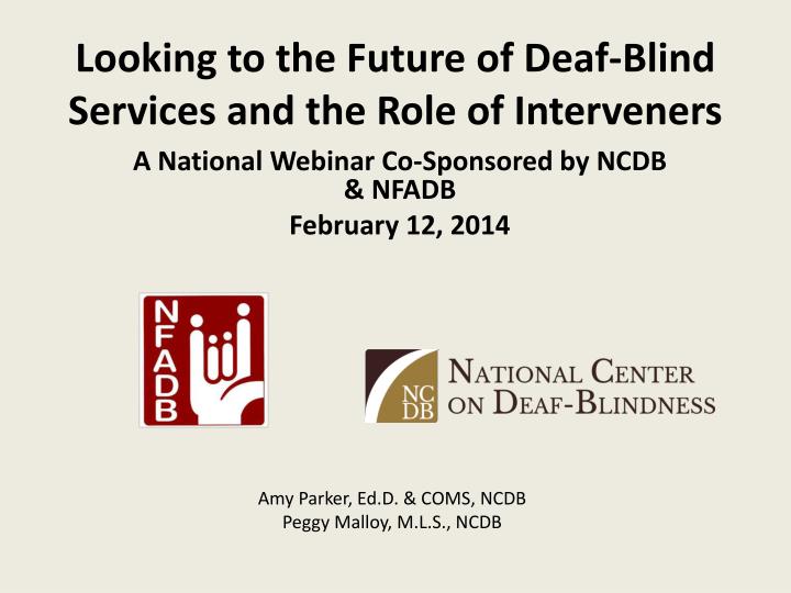 looking to the future of deaf blind services and the role of interveners
