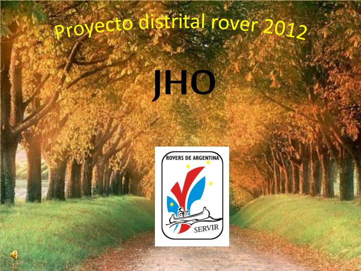 proyecto distrital rover 2012