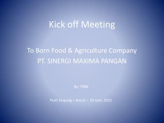 kick off meeting