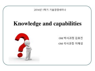 knowledge and capabilities