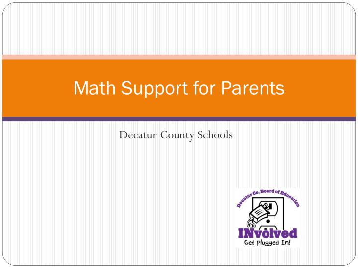 math support for parents