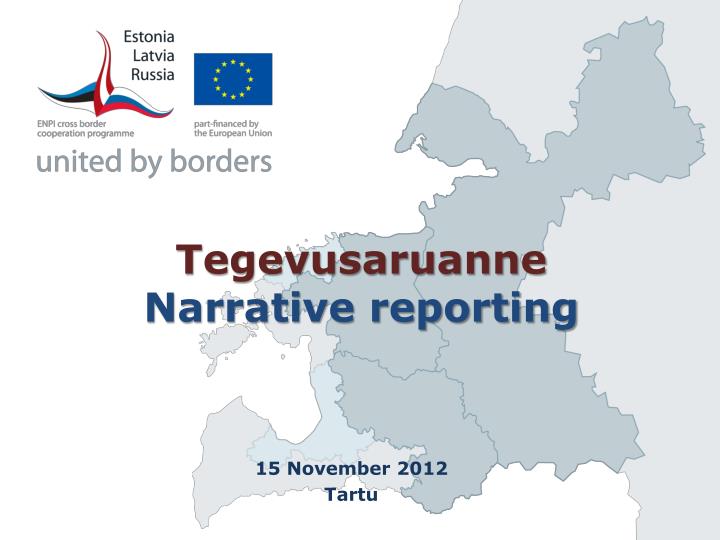 tegevusaruanne narrative reporting