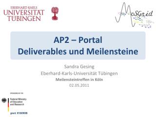 ap2 portal deliverables und meilensteine