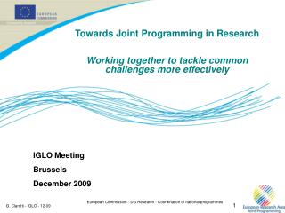 IGLO Meeting Brussels December 2009