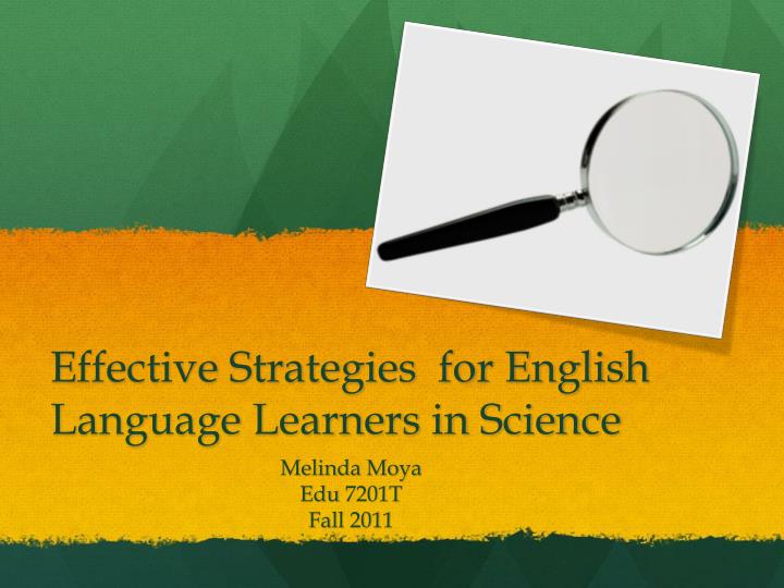 effective strategies for english language learners in science