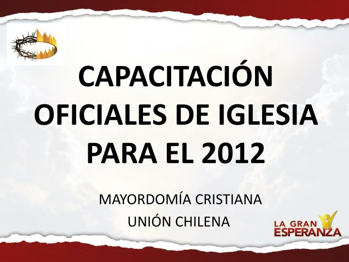 capacitaci n oficiales de iglesia para el 2012