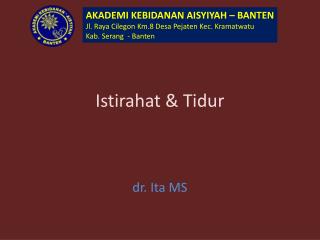 istirahat tidur