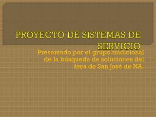 proyecto de sistemas de servicio