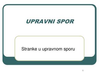 upravni spor