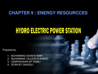 CHAPTER 9 : ENERGY RESOURCCES