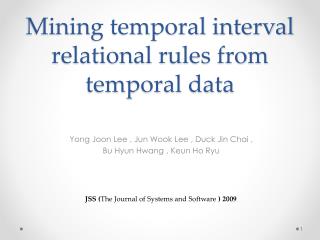 Mining temporal interval relational rules from temporal data