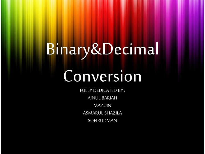 binary decimal conversion