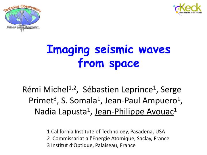 imaging seismic waves from space