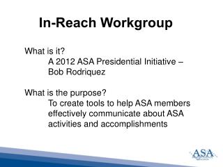 In-Reach Workgroup