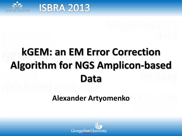 kgem an em error c orrection algorithm for ngs amplicon based data