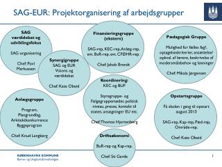 SAG-EUR: Projektorganisering af arbejdsgrupper