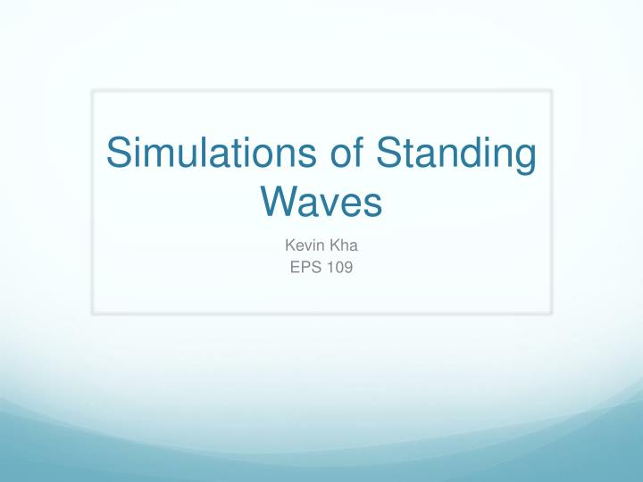 simulations of standing waves