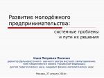 Развитие молодёжного предпринимательства: - slide 1