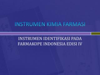 instrumen kimia farmasi