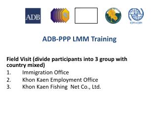 ADB-PPP LMM Training