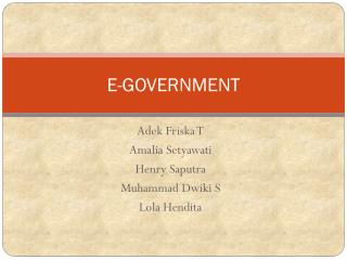 e government