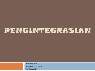 pengintegrasian