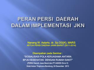 peran persi daerah dalam implementasi jkn