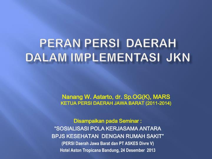 peran persi daerah dalam implementasi jkn