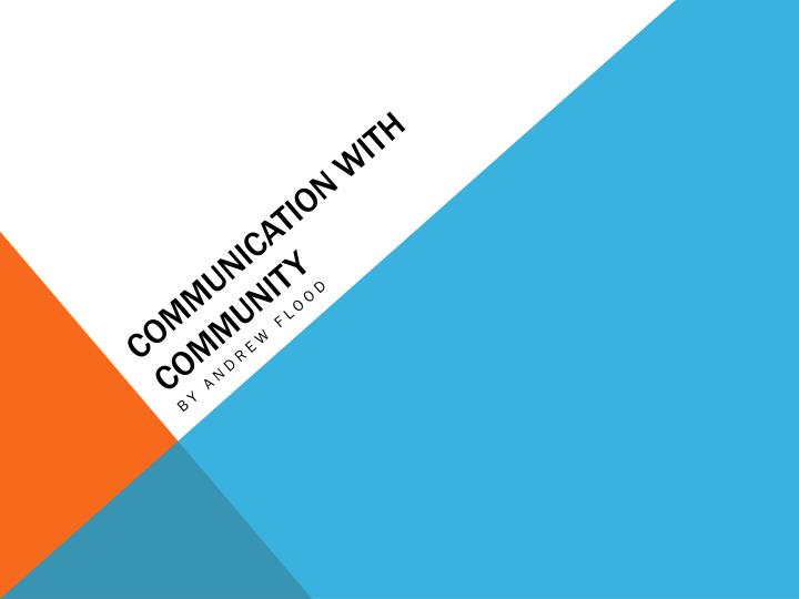communication with community
