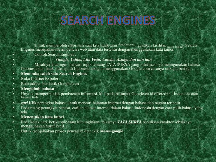 search engines