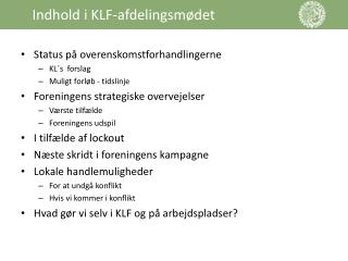 indhold i klf afdelingsm det