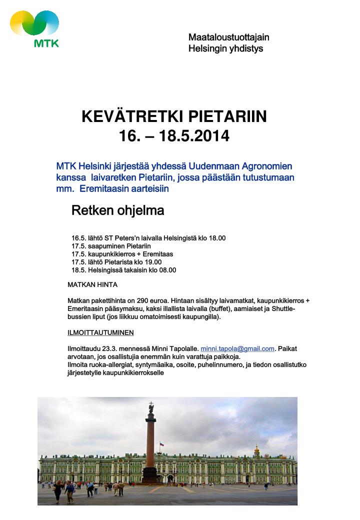 kev tretki pietariin 16 18 5 2014