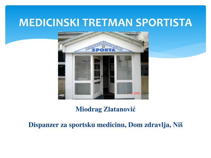 medicinski tretman sportista