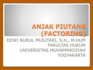 anjak piutang factoring
