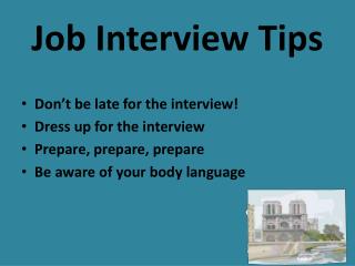 job interview tips