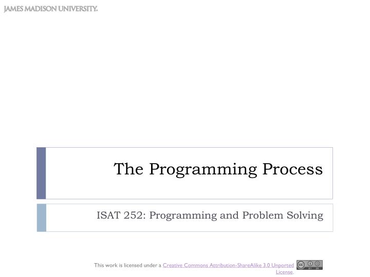 the programming process