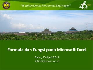 formula dan fungsi pada microsoft excel