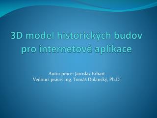 3d model historick ch budov pro internetov aplikace