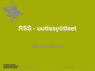 rss uutissy tteet
